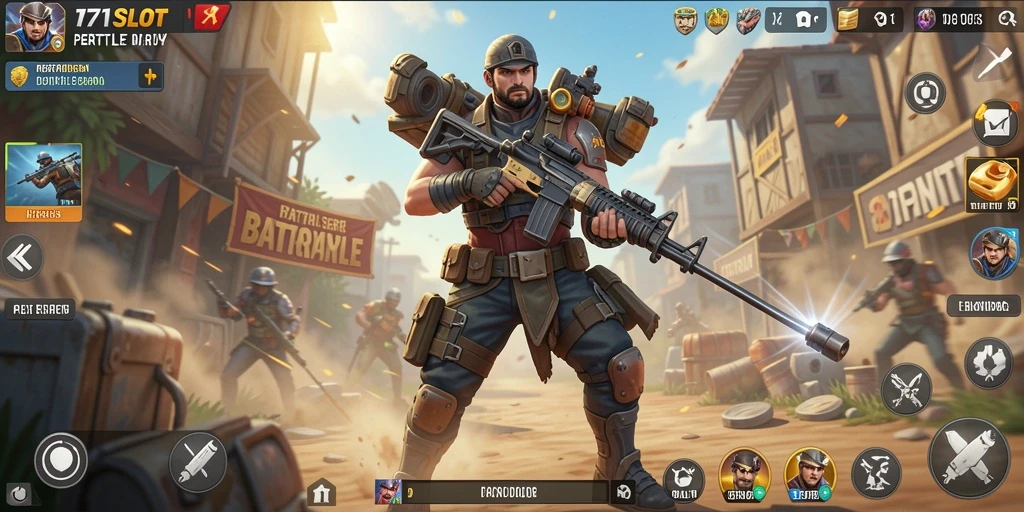 Gameplay Battle Royale yang menegangkan dan memukau.
