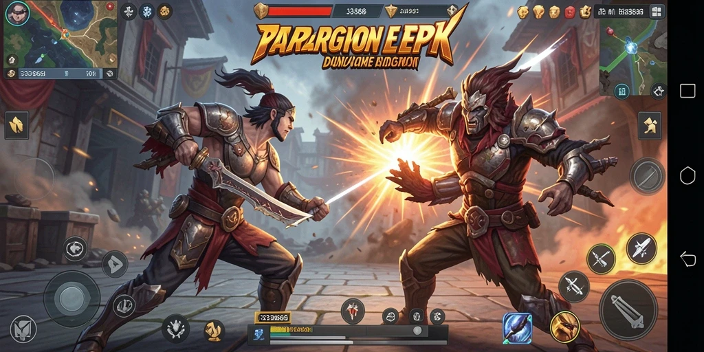 Screenshot gameplay 333666 menampilkan aksi bertarung yang intens.