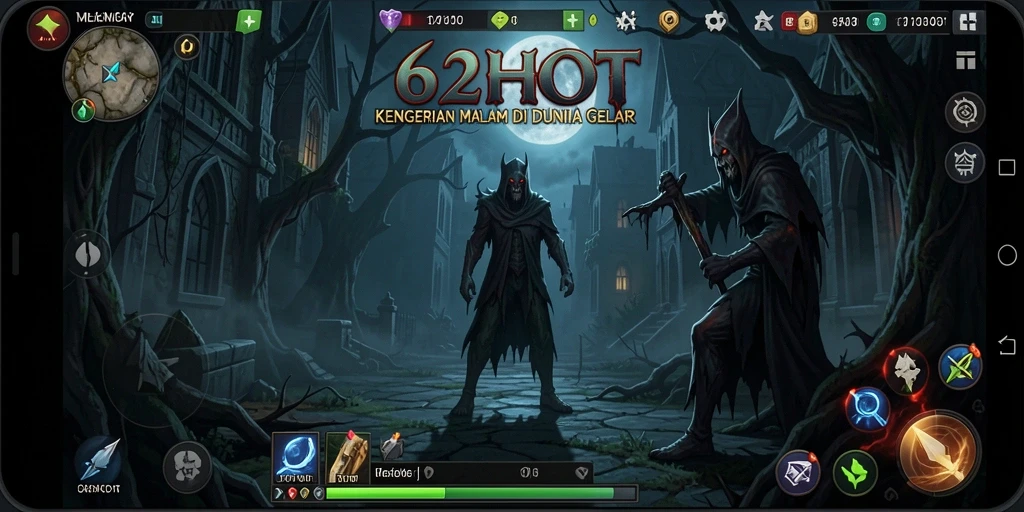 Tangkapan layar 62HOT menunjukkan suasana mencekam dan gameplay yang mendebarkan.