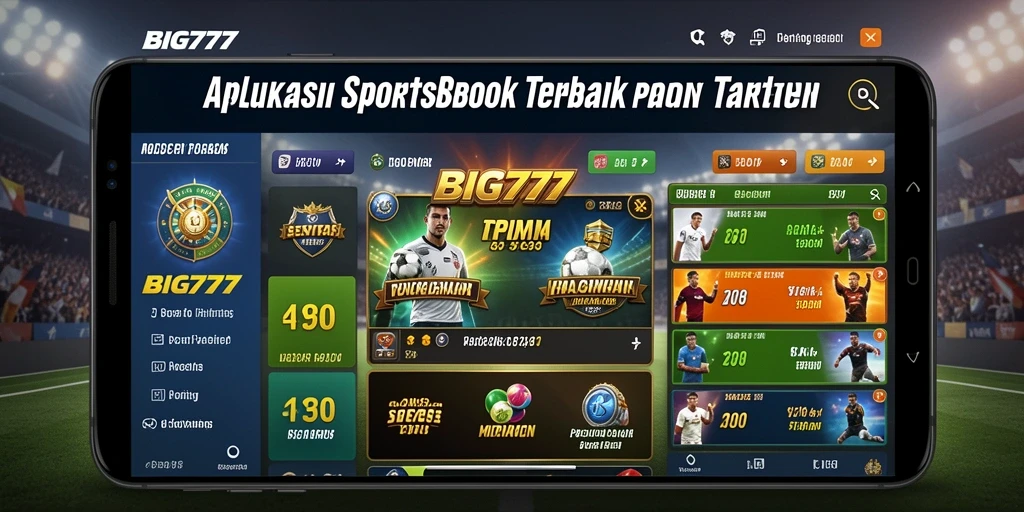Tampilan gameplay Sportsbook di aplikasi BIG777.