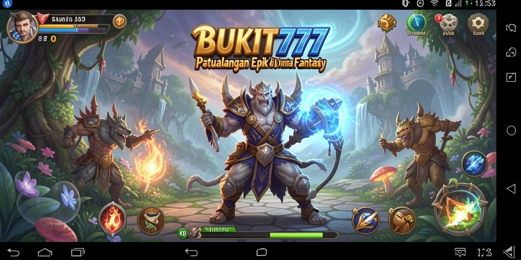 Tampilan gameplay BUKIT777 dengan pertempuran seru dan eksplorasi dunia.