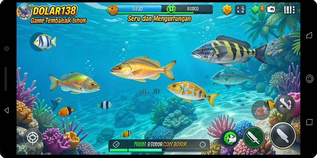 Tampilan mendebarkan dari gameplay Tembak Ikan DOLAR138.