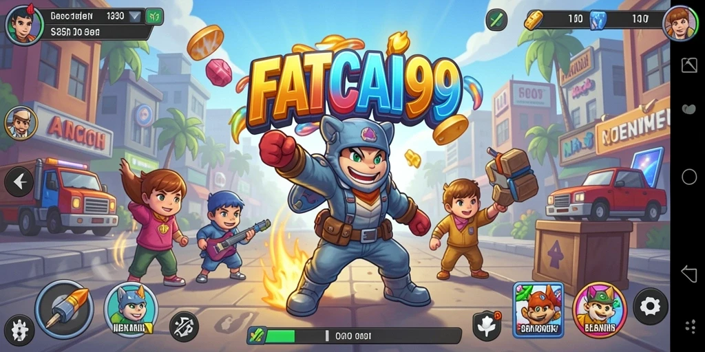 Tangkapan layar <strong>FATCAI99</strong> menampilkan aksi gameplay Arcade yang mendebarkan.