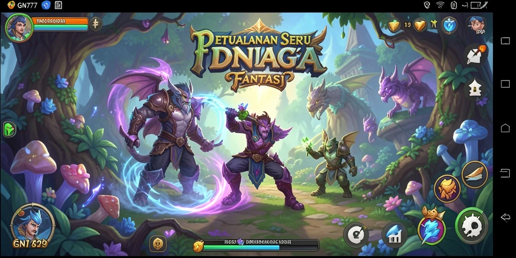 Screenshot menunjukkan gameplay seru dalam dunia petualangan GN777.