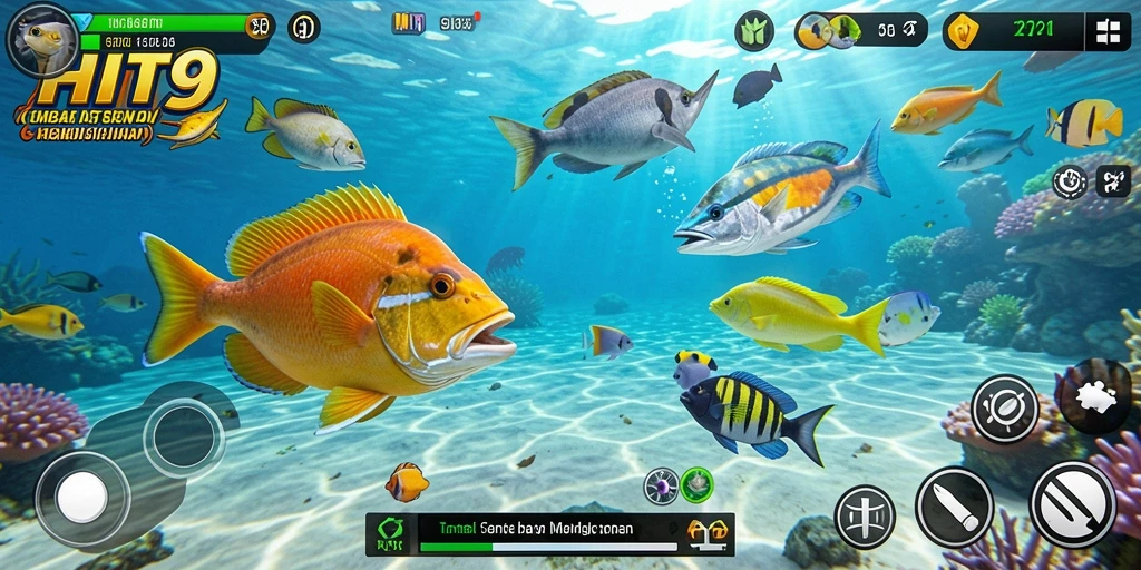 Tampilan gameplay seru dari game Tembak Ikan HIT9.