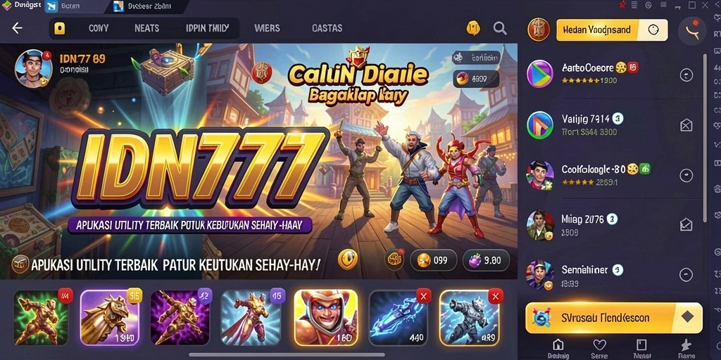 Tampilan antarmuka IDN777 yang sederhana dan intuitif.