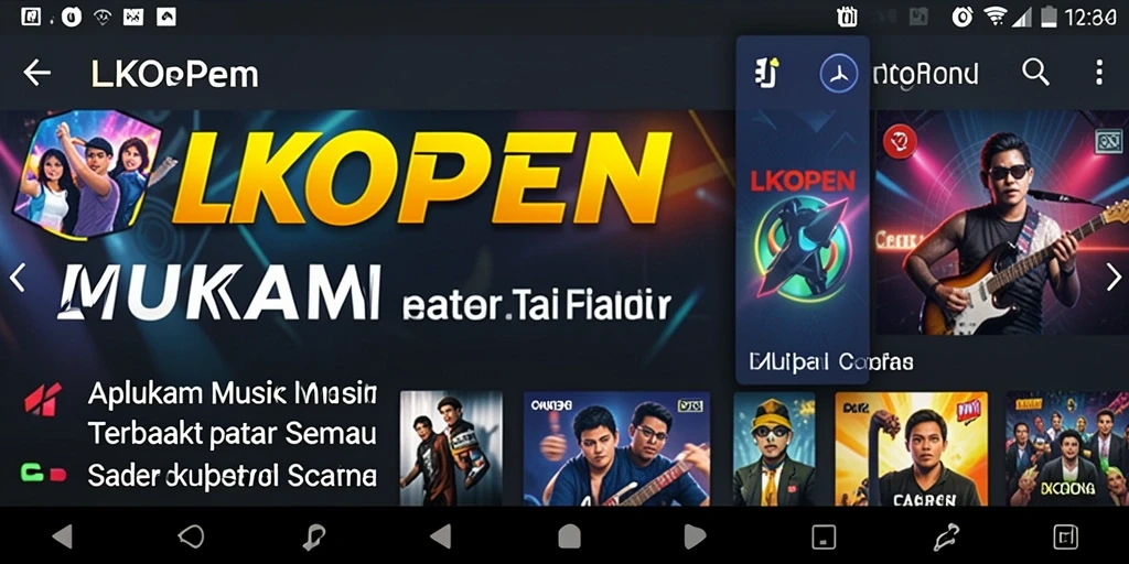 Screenshot LKOPEN menampilkan antarmuka bernyanyi yang menarik dan interaktif.