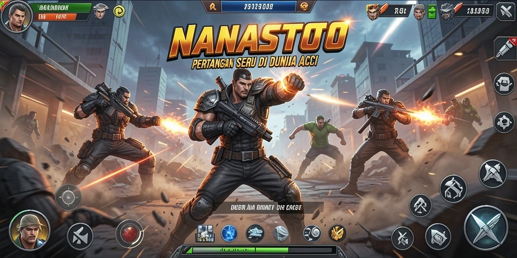Tampilan gameplay NANASTOTO yang seru dan mendebarkan.
