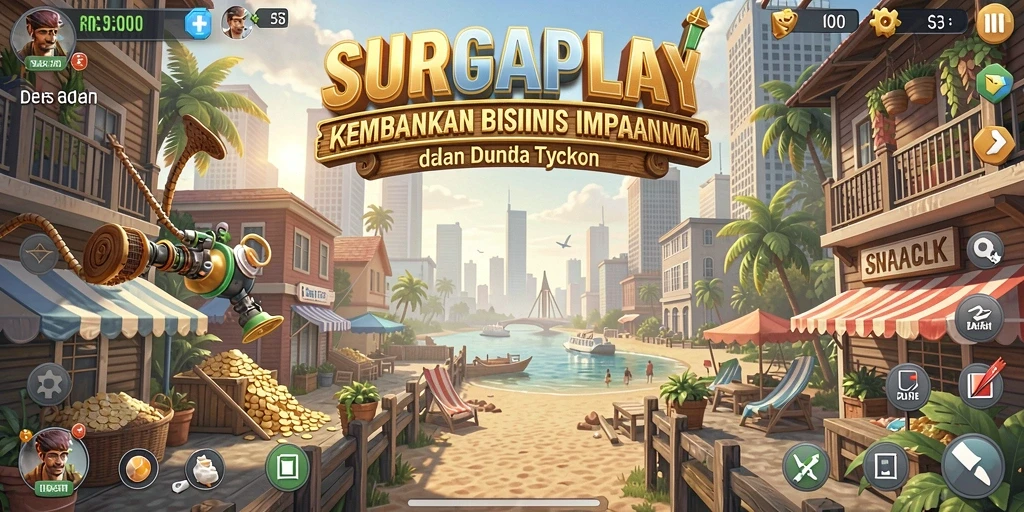Gameplay seru dalam SURGAPLAY dengan elemen Tycoon yang menarik.