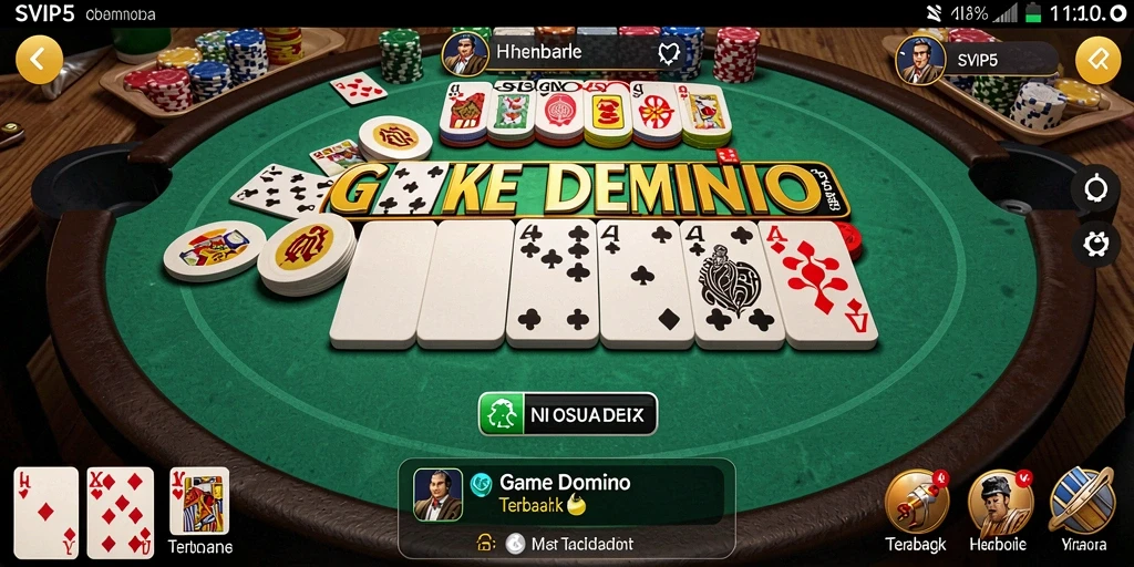 Tampilan gameplay menarik dari SVIP5 dengan kartu Domino.