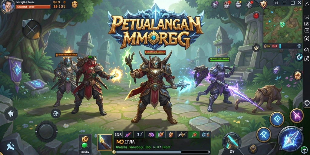 Tangkapan layar gameplay V07 menampilkan petualangan epik dalam MMORPG.