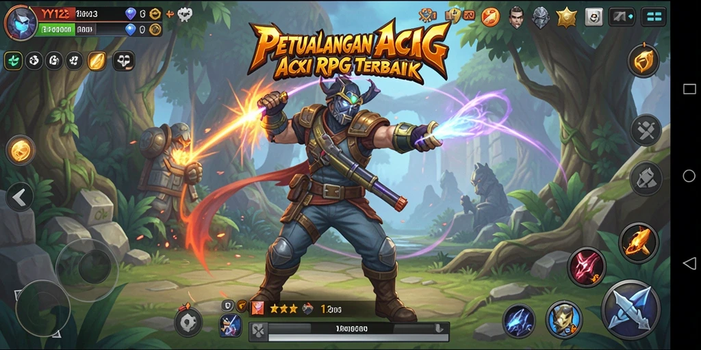 Menampilkan aksi seru dalam gameplay ARPG YY123.